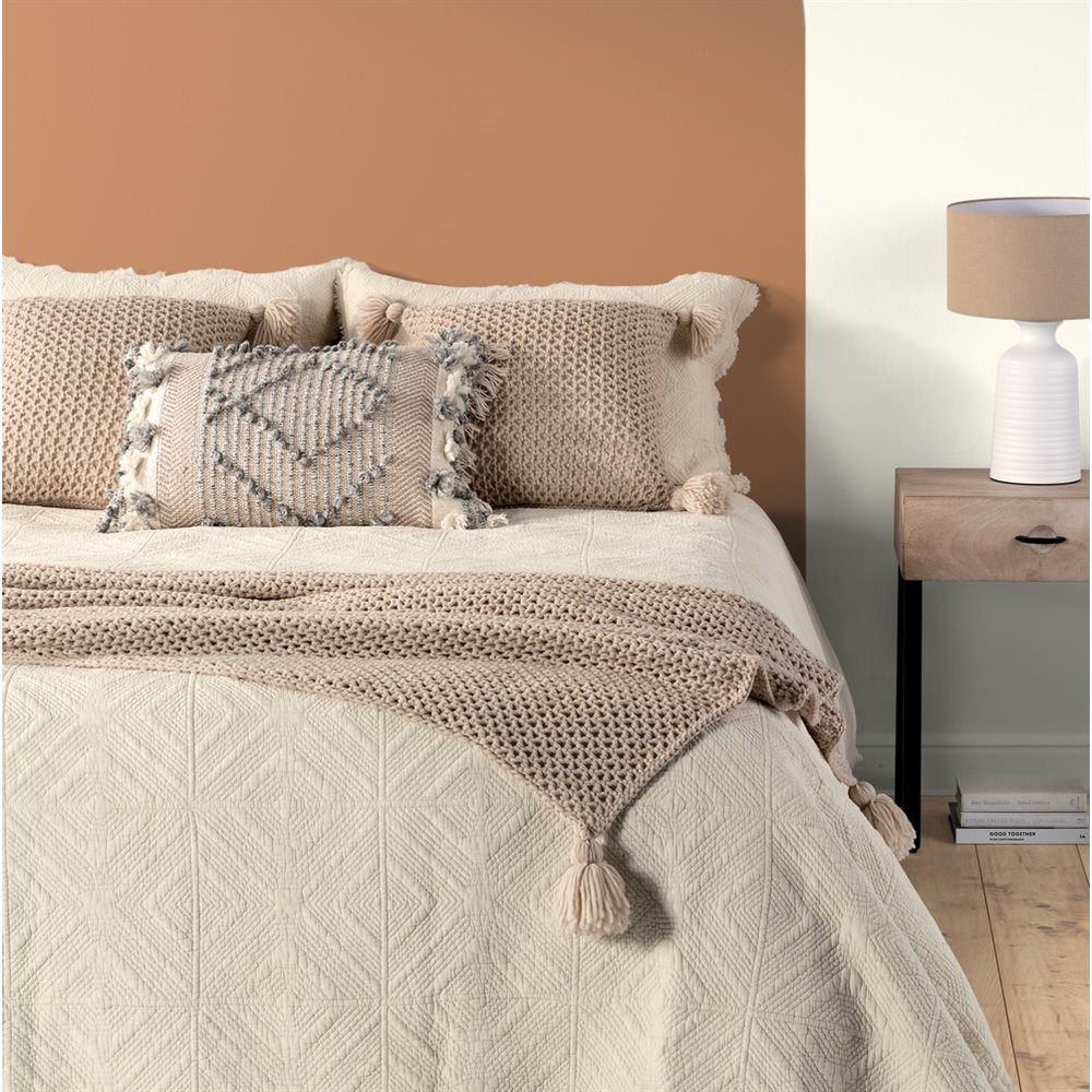 Stone Washed natural coverlet