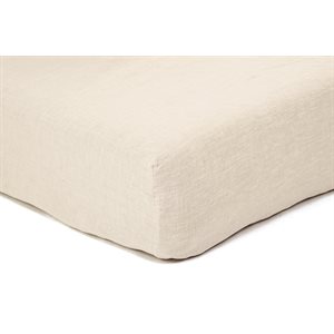 Linen natural fitted sheet