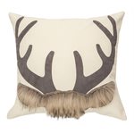 Archie cream deer decorative pillow 