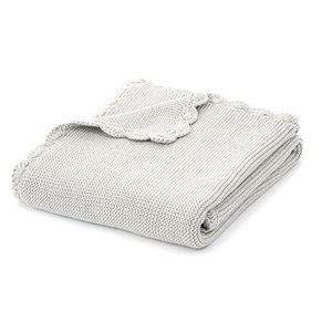 Aladin grey knitted baby blanket 
