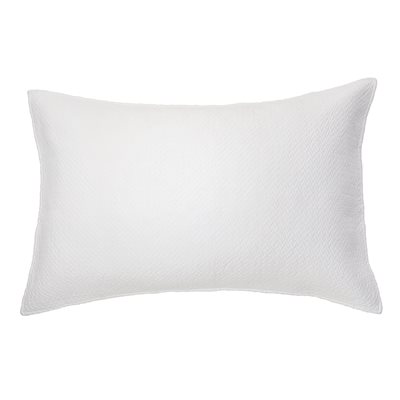 Graphic white pillow sham 