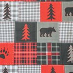 Stoneham red and grey cottage style quilt