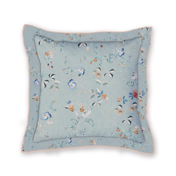Blossom light blue cushion