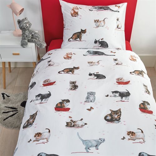 Cute Cats printed duvet cover