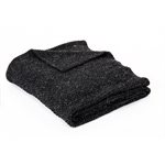 Ardoise charcoal knitted throw 