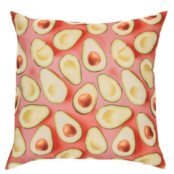 Avocado printed decorative pillow