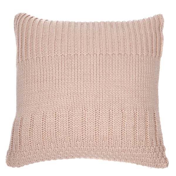 Baba knitted soft pink decorative pillow
