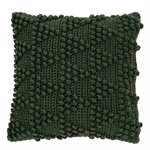 Bubble dark green knitted decorative pillow
