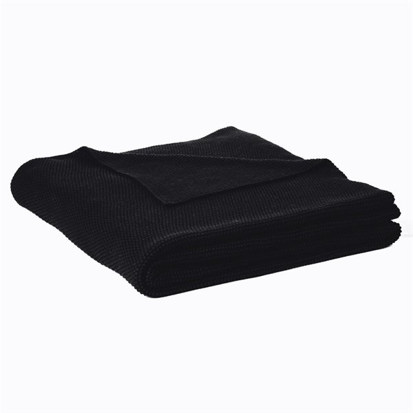 Charly black knit blanket