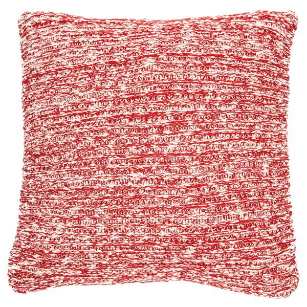Claudette knitted red decorative pillow