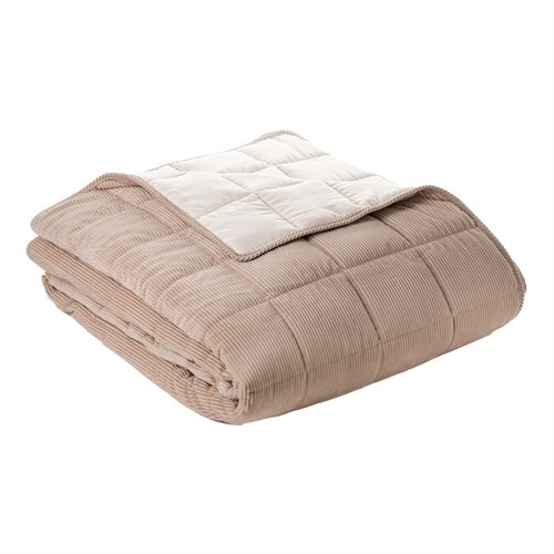 Corduroy solid taupe quilt