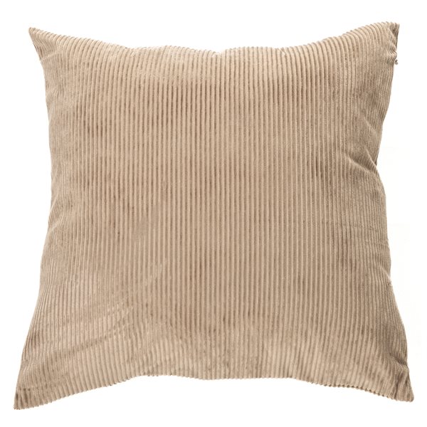 Corduroy taupe decorative pillow