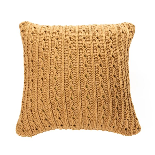 Dalida mustard decorative pillow