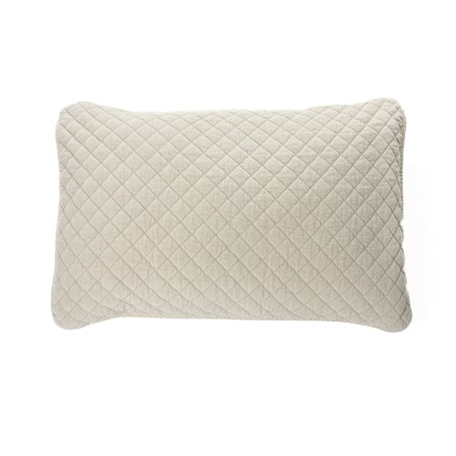 Dove cream velvet decorative pillow sham