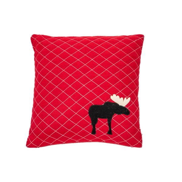 Ginger red quilted decorative pillow 