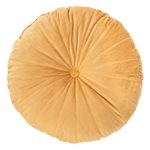 Coussin rond moutarde Mandarin