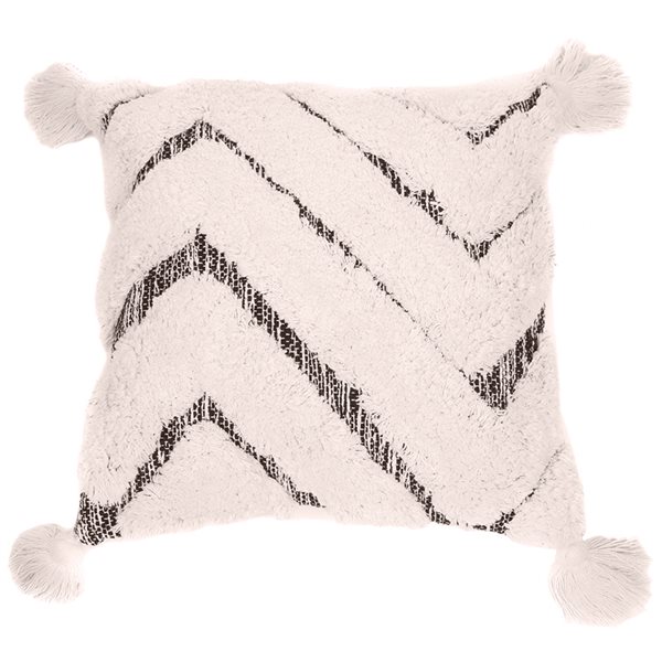 Manon white and grey decorative pillow