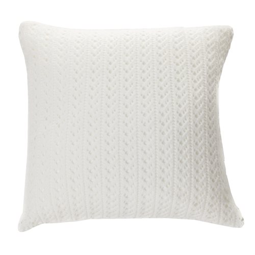 Naja white knit decorative pillow
