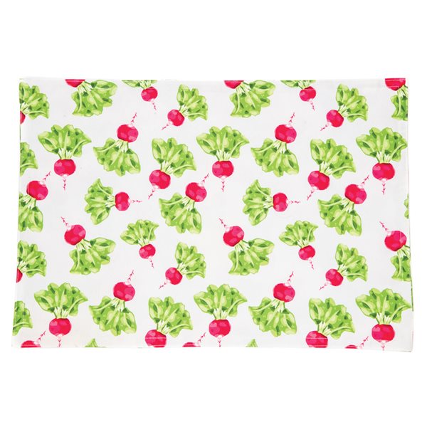 Radis red and white placemat
