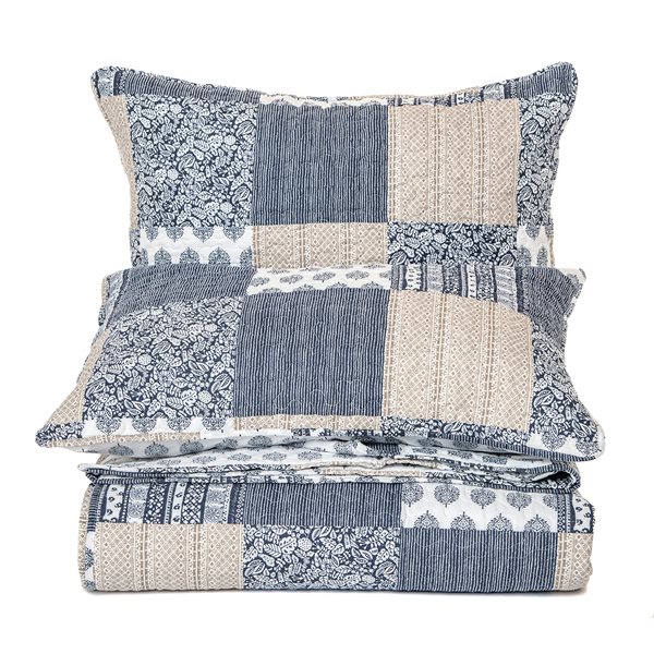 Remi navy and beige quilt
