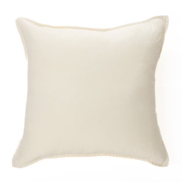 Linen Stone Wash cream decorative pillow