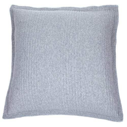 Cache oreiller européen en coton piqué gris Suite