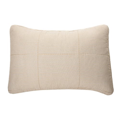 Tagliatelle taupe striped decorative pillow sham