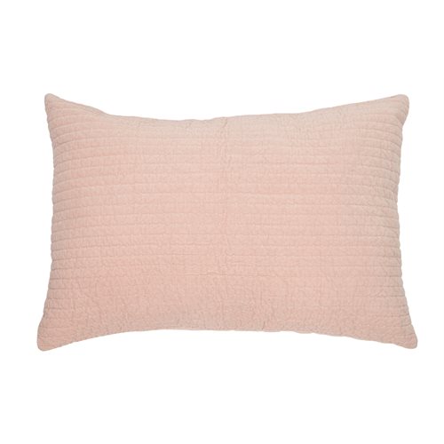 Velvet soft pink pillow sham 